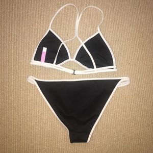 Black With white trim VS Bikini